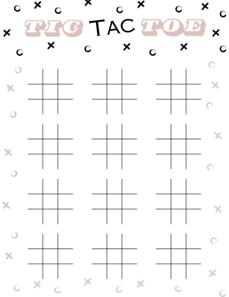 Free Printable Tic Tac Toe Template Free Printable Tic Tac Toe Template