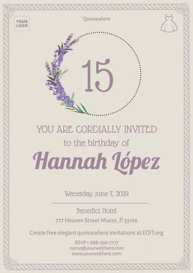 Free Printable Quinceanera Invitation Templates Free Printable Quinceanera Invitation Templates