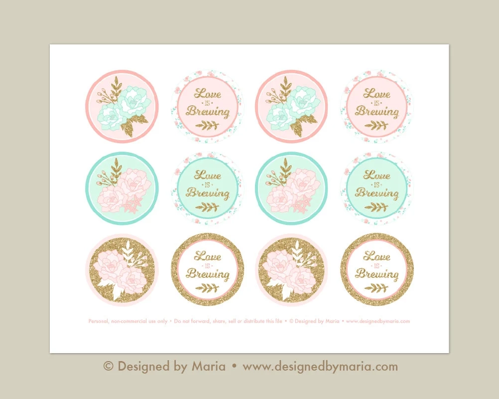 Template Bridal Shower Cupcake Toppers Free Printable Template Bridal Shower Cupcake Toppers Free Printable