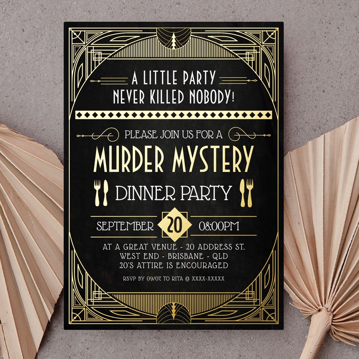 Printable Murder Mystery Invitation Template