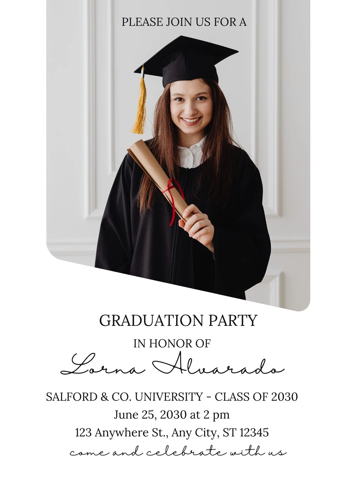 Page 2 Free Custom Printable Graduation Invitation Templates Canva