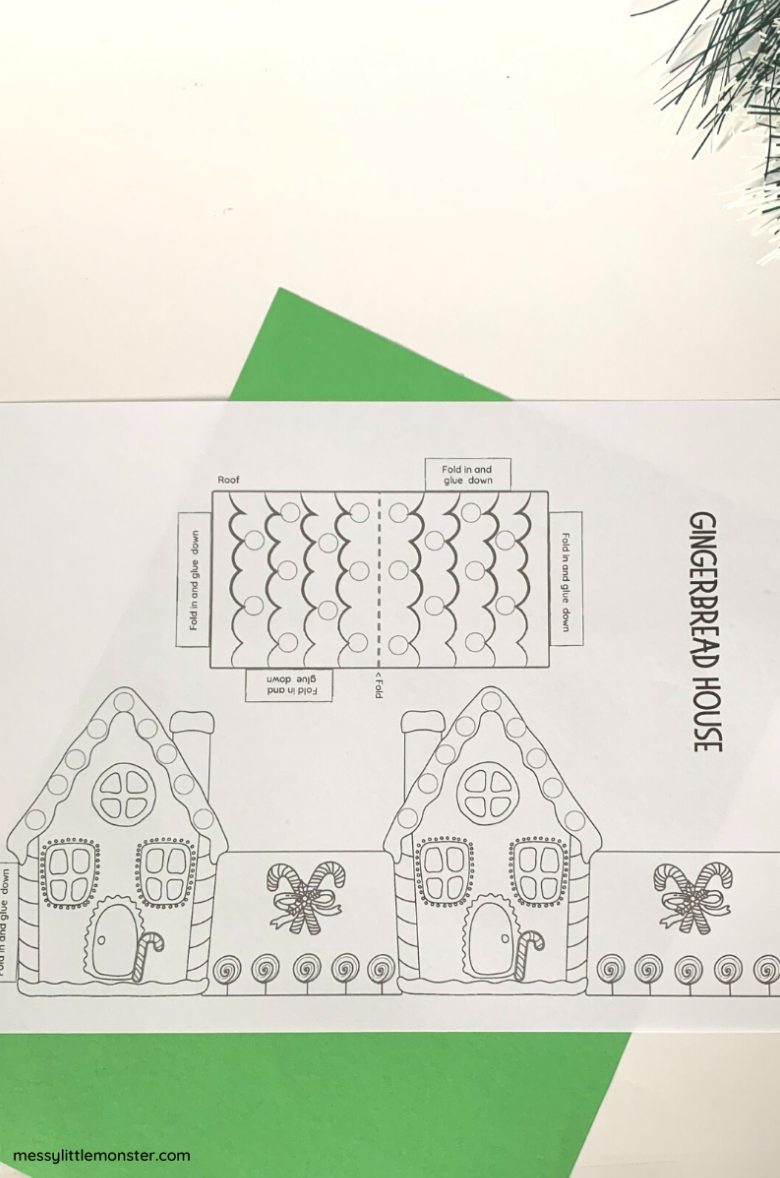 Paper Gingerbread House Template Printable Paper Gingerbread House Template Printable