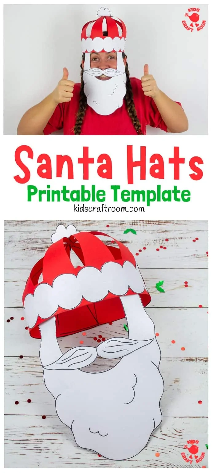 Paper Santa Hat Craft To Make And Wear Kids Craft Room Paper Santa Hat Craft To Make And Wear Kids Craft Room