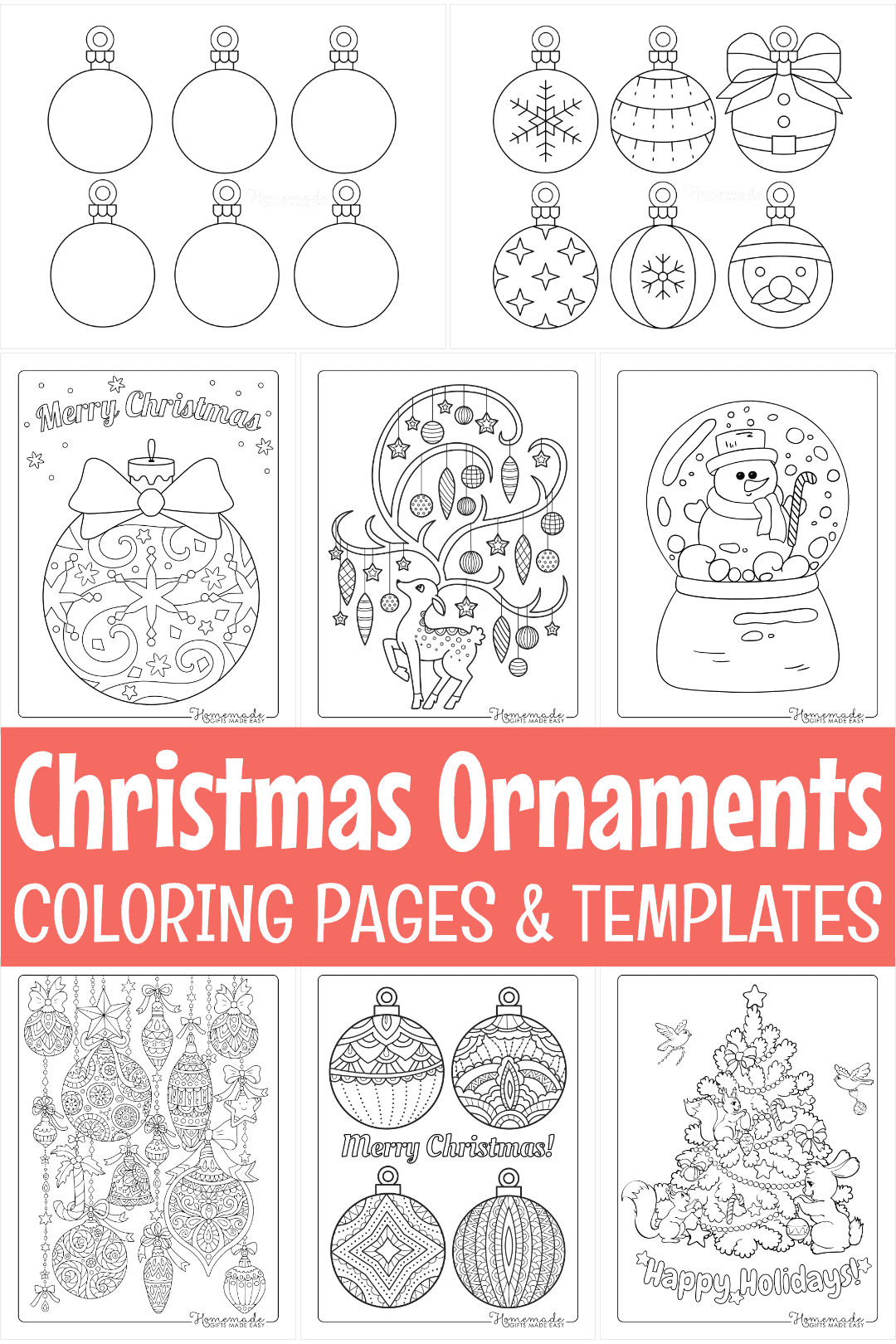 Free Printable Templates Christmas Ornaments