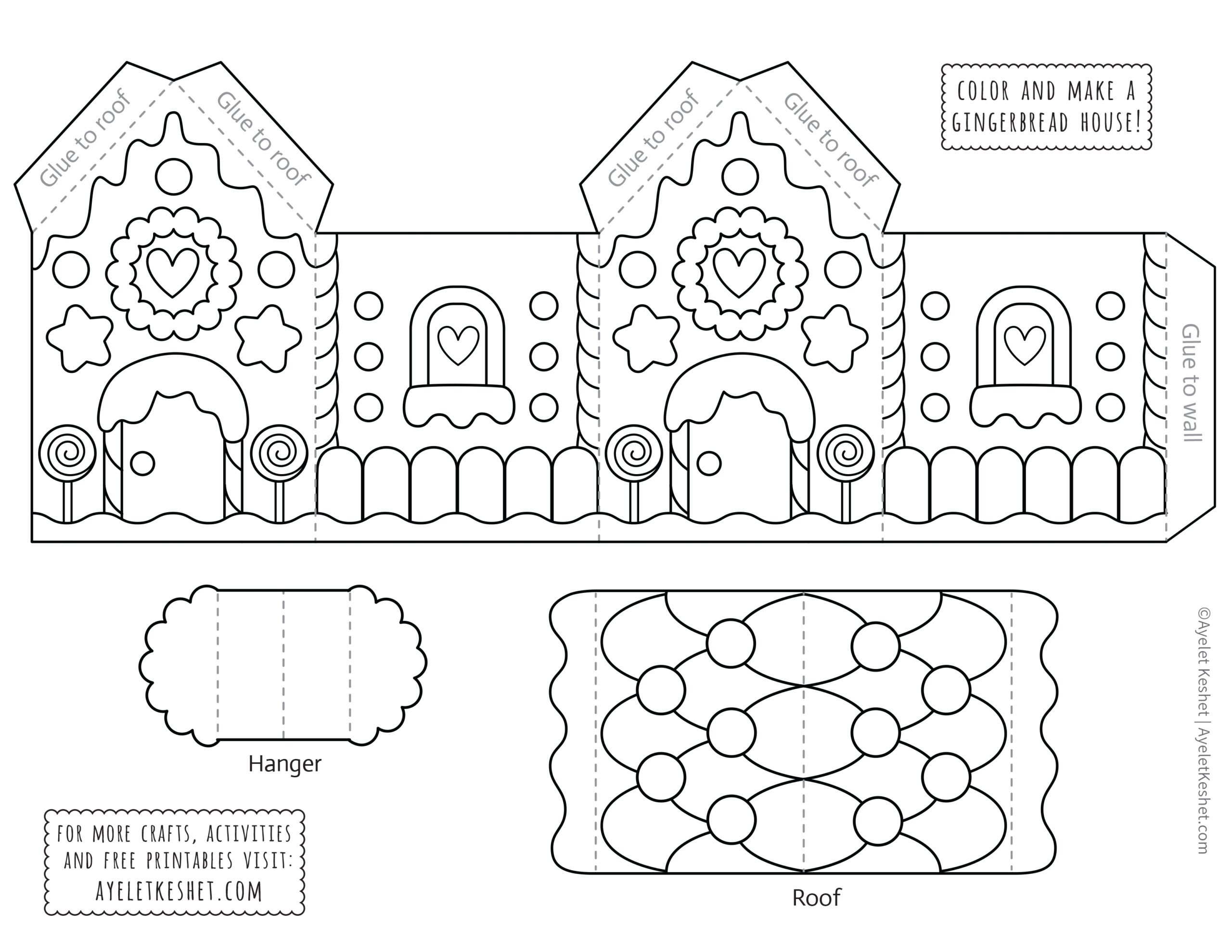 Gingerbread House Template Printable Craft Gingerbread House Template Printable Craft